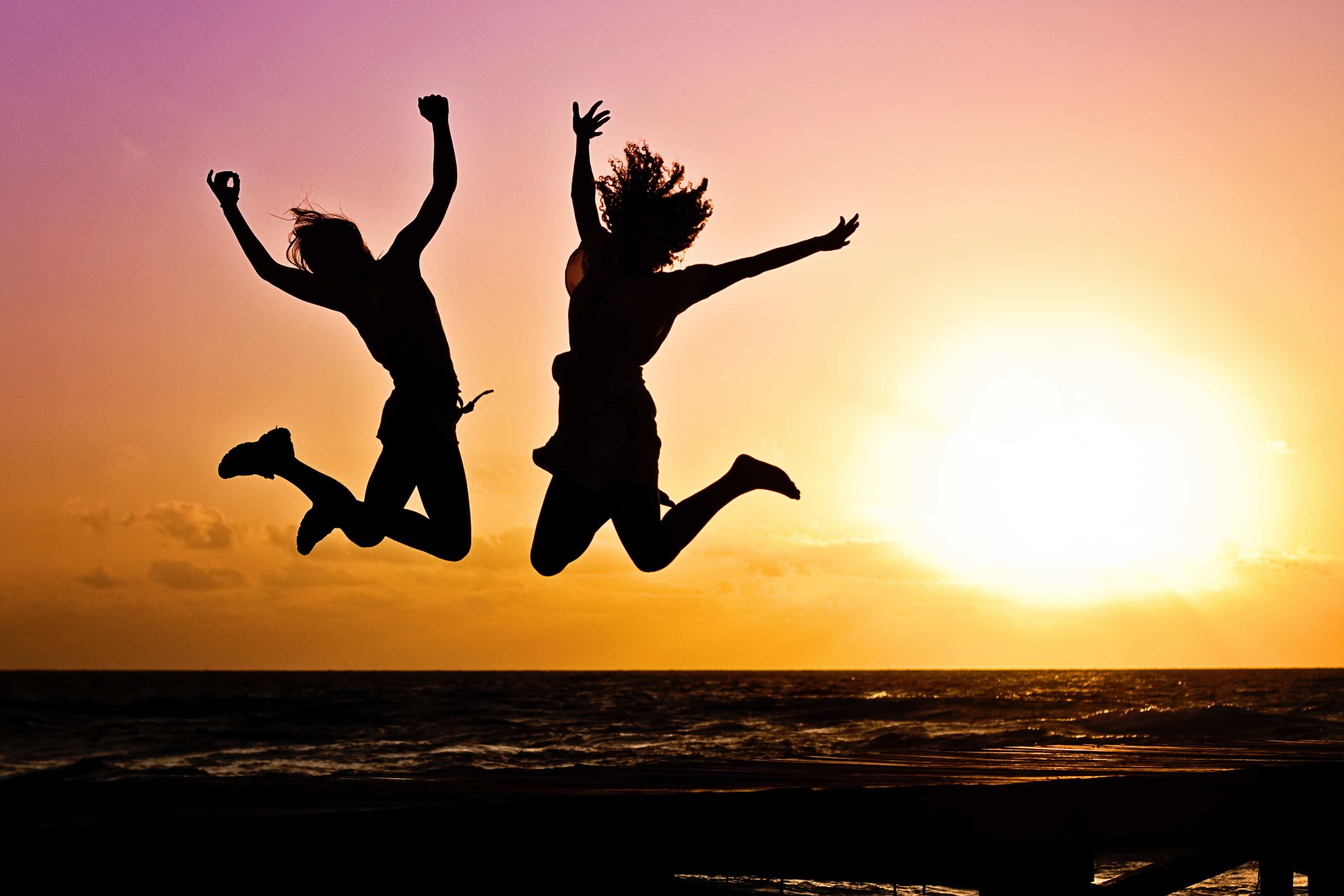 youth active jump happy