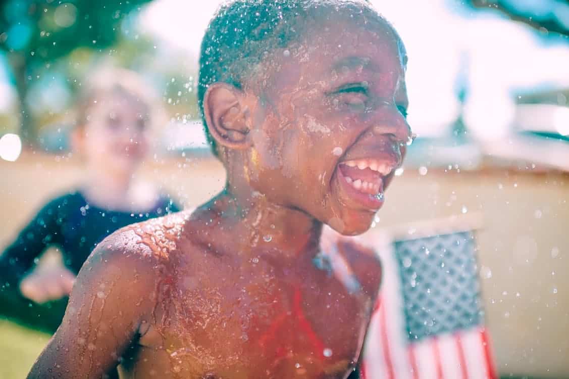 kid laughing