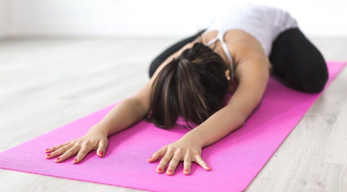 woman stretching