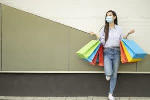 woman shopping during pandemic