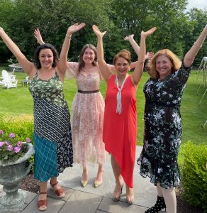 The girls do the signature pose