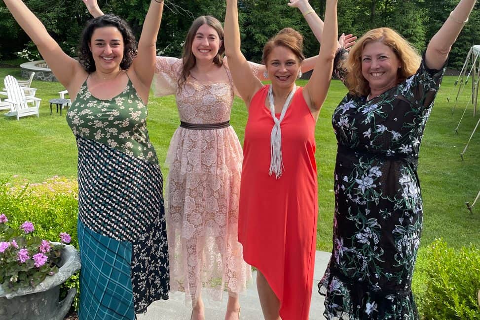 The girls do the signature pose