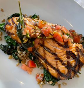 salmon at harbor mist