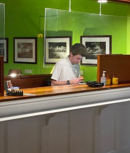 receptionist at the colony hotel