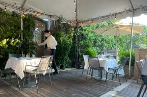 Outside Sitting Area at Trattoria Diane