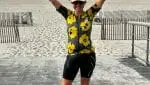 Hilary Topper on Beach with signature pose