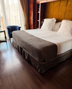 bed inside hotel