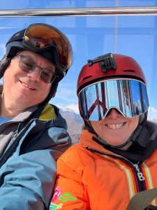 brian and hilary on lift