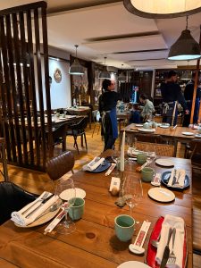 inside restaurant in Garos