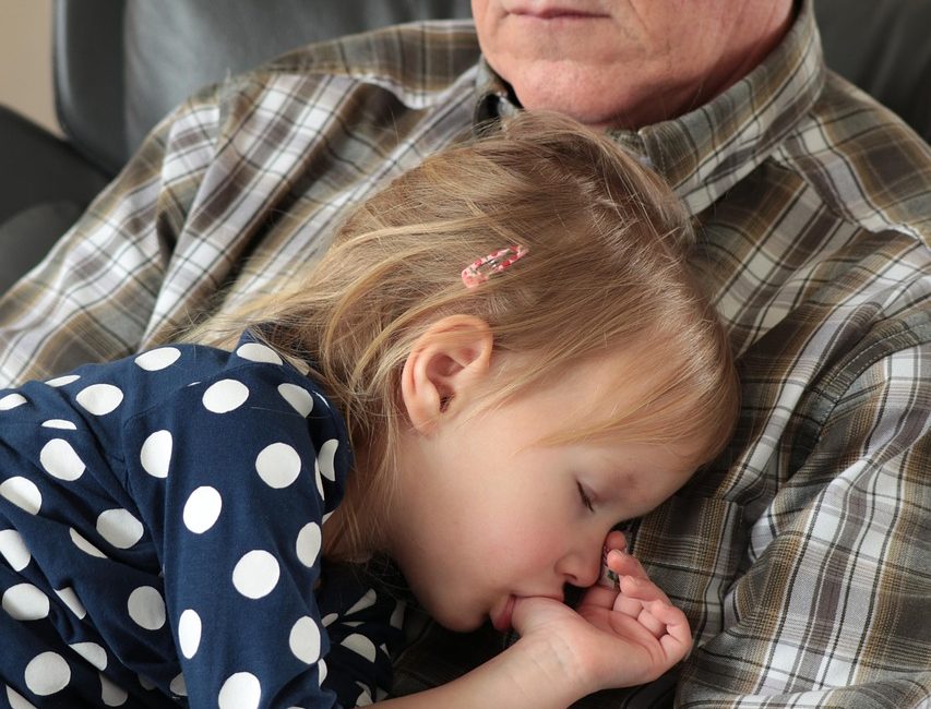 grandpa with grandchild