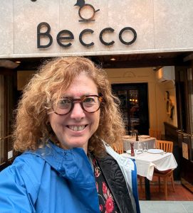 in front of becco