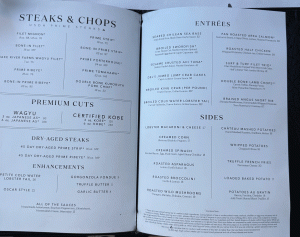 Del Frisco's Menu