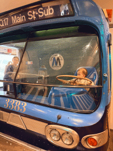 Ollie drives the bus